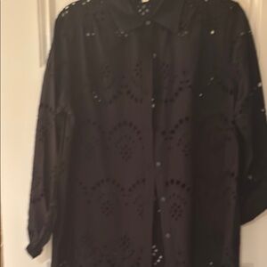 Adiva Black Casual Button Down Shirt